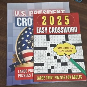 Bundle of Large Print Crossword Books